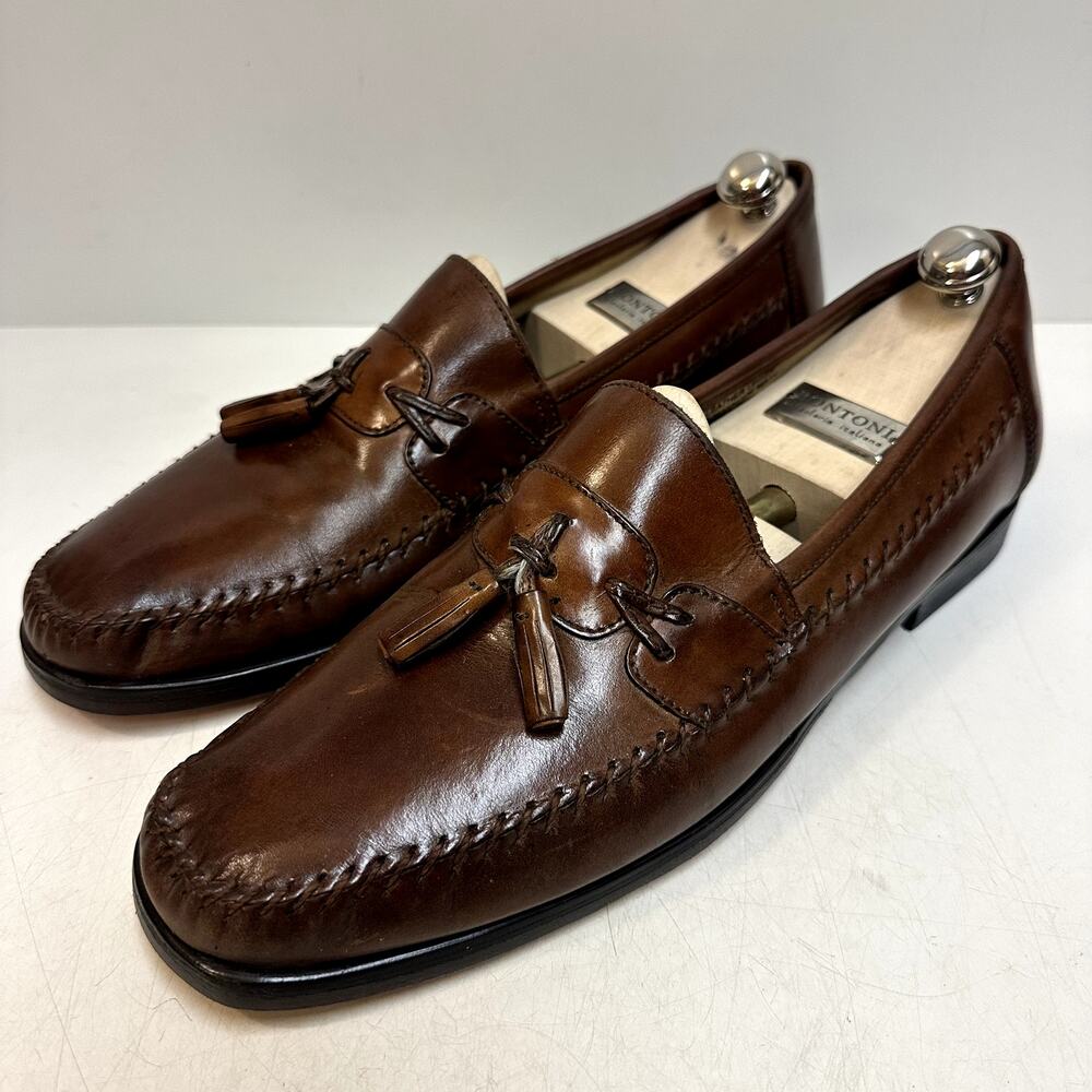 X RESOLED VTG Nunn Bush Handsewn Tassel Moccasin Loafer Made in Brazil 12 D